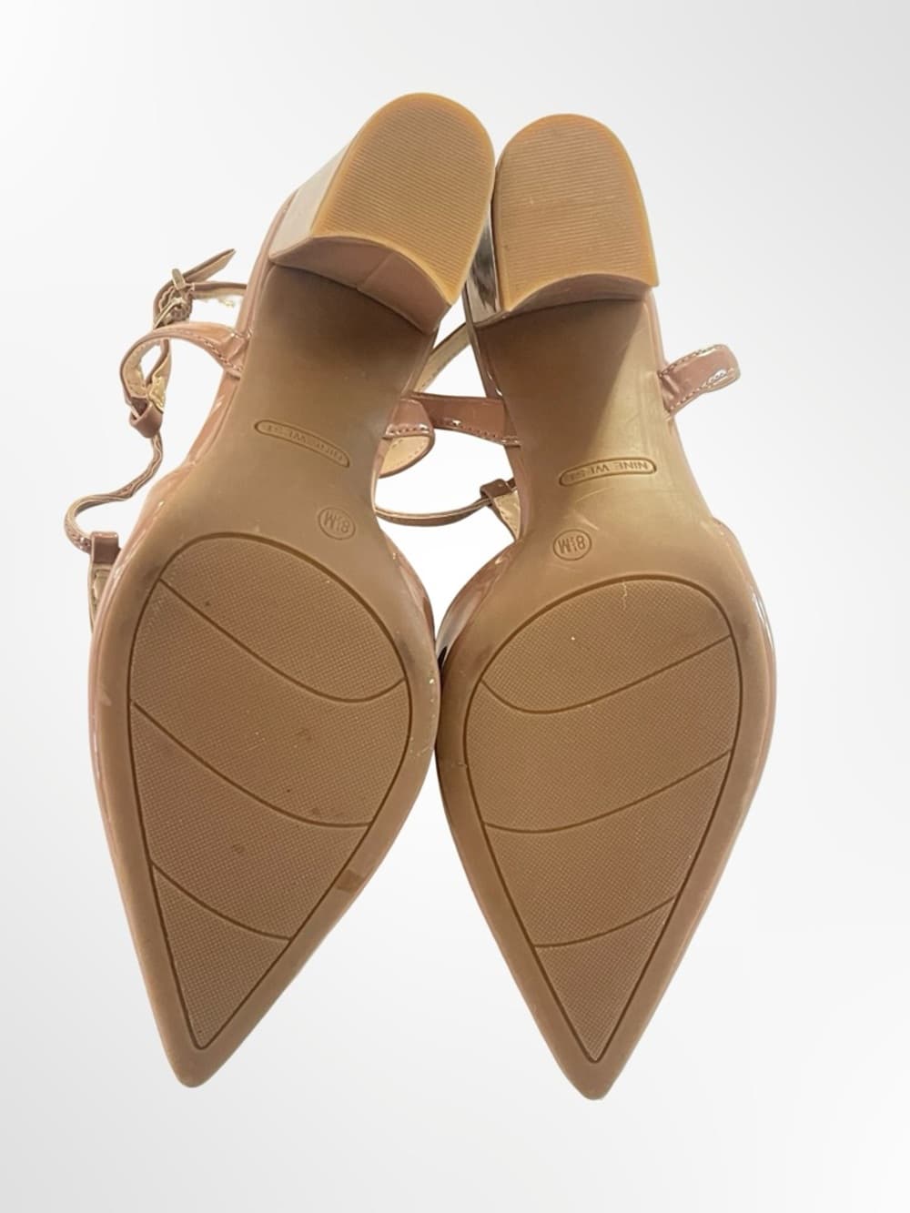 Nine West Glossy Tan Slingback Pointed-Toe Heels in size 8.5 - Thumbnail 5