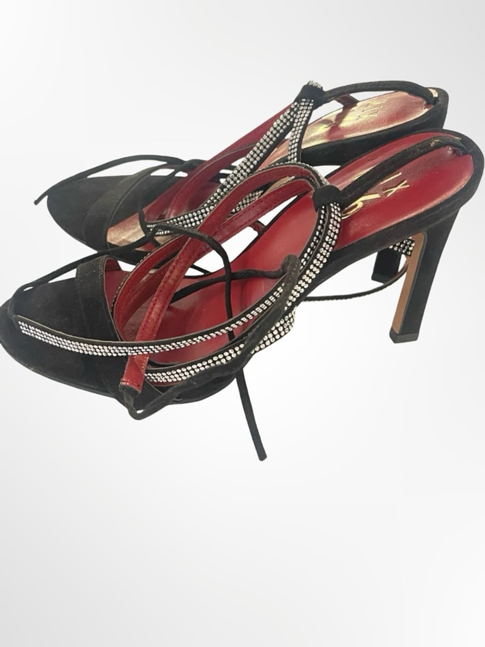 Mix No. 6 Strappy Heel Sandals with Rhinestone Detail in size 7 - Thumbnail 4