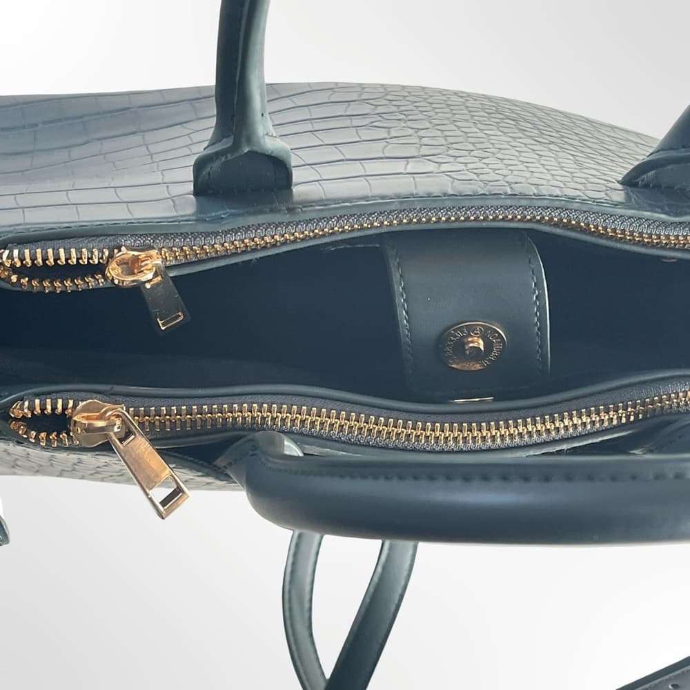 A new day Croc-Embossed Shoulder Bag with Gold Chain - Thumbnail 5