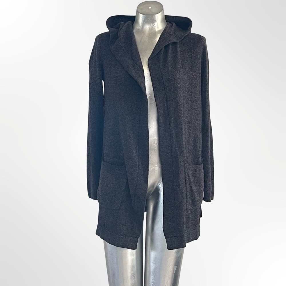 Barefoot Dreams Black Hooded Cardigan with in XS - Thumbnail 5