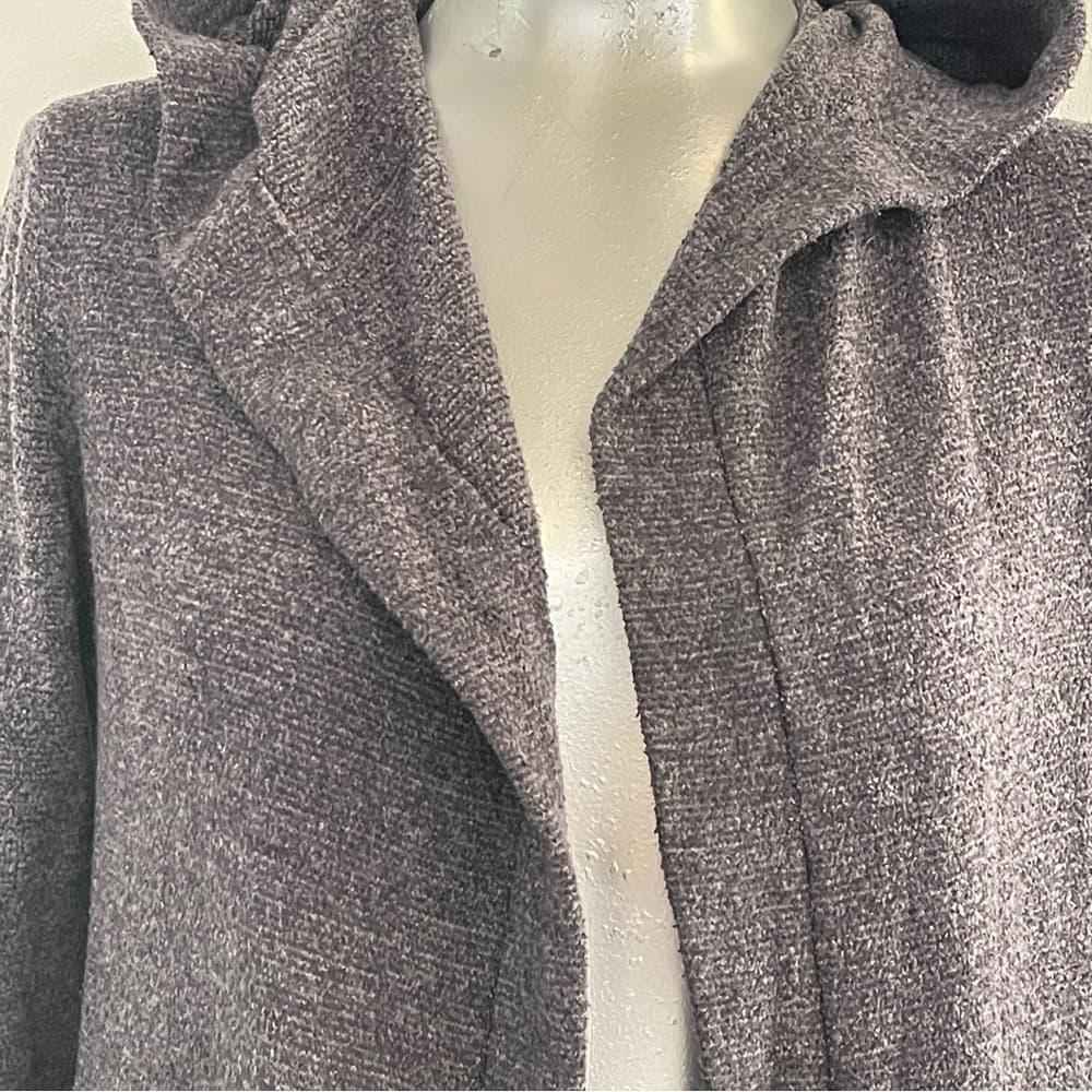Barefoot Dreams Black Hooded Cardigan with in XS - Thumbnail 2