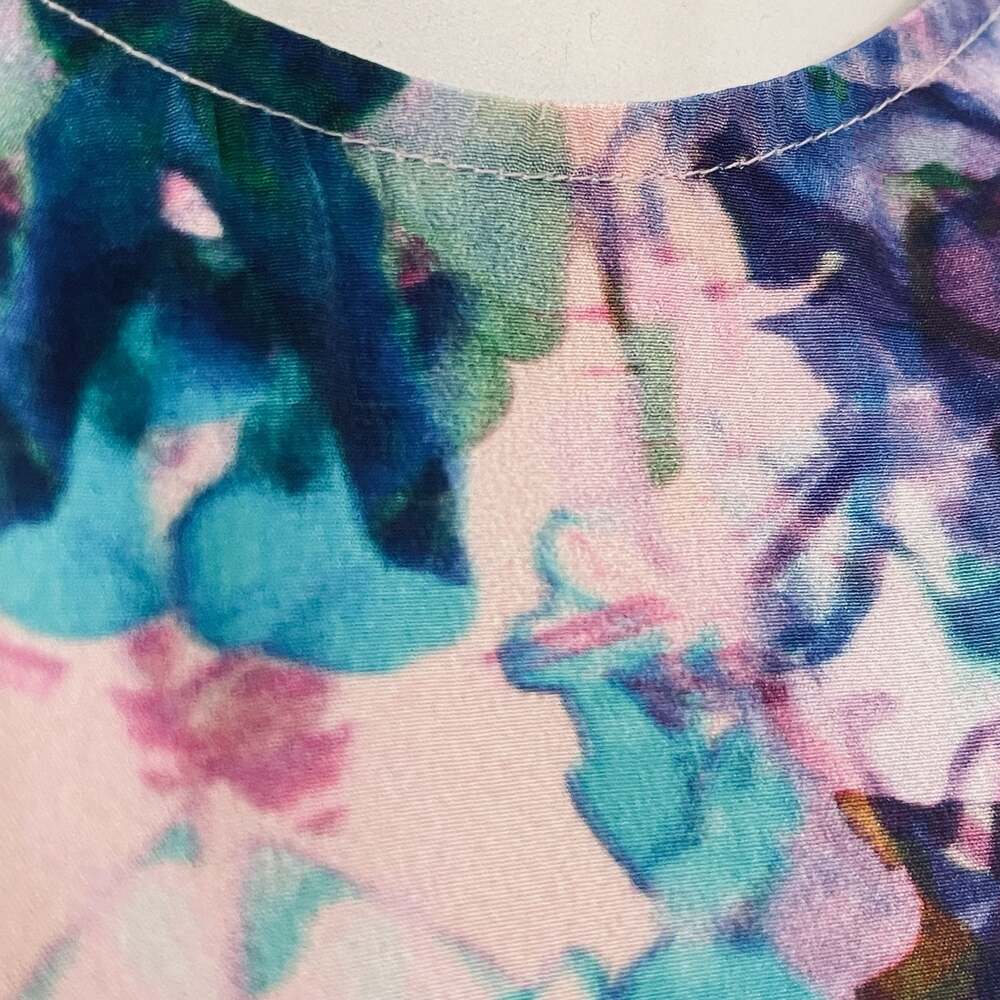Parker Asher Silk Floral Cutout Back Tank Top - Thumbnail 3