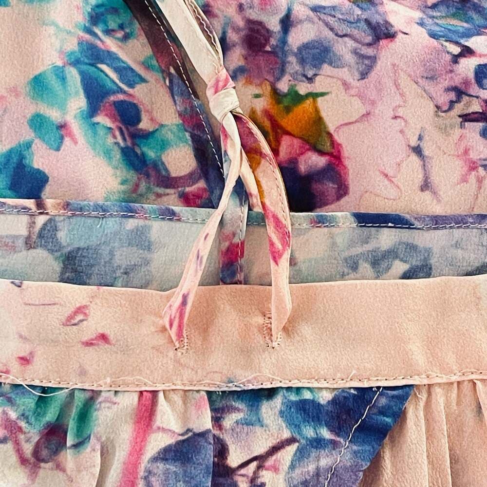 Parker Asher Silk Floral Cutout Back Tank Top - Thumbnail 6