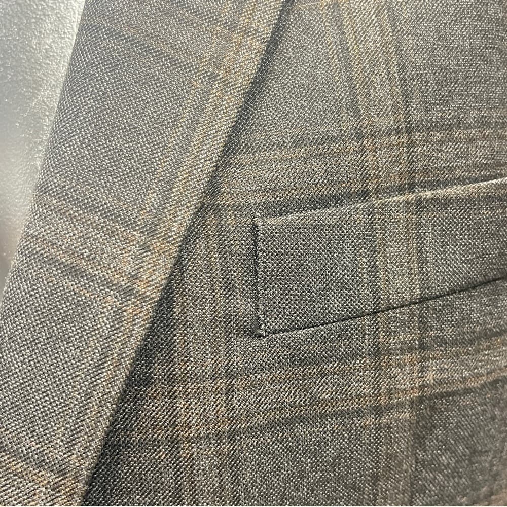 Michael Kors Men's Gray Checkered Blazer - size 40R - Thumbnail 3