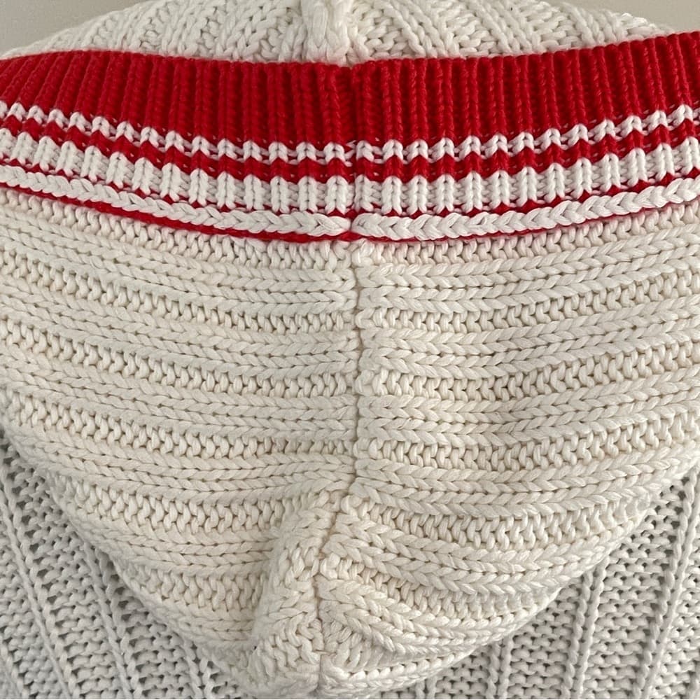 Moda International White and Red Hooded Cardigan in Small - Thumbnail 6