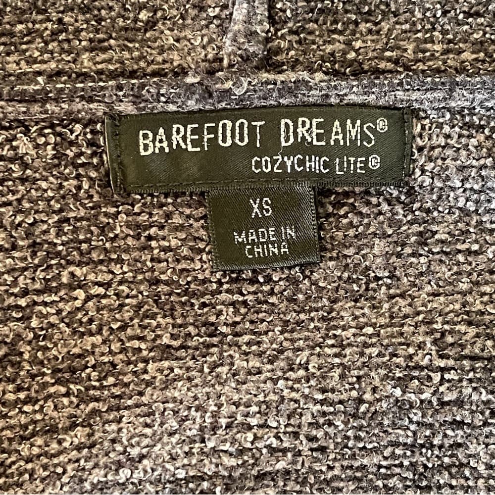 Barefoot Dreams Black Hooded Cardigan with in XS - Thumbnail 3