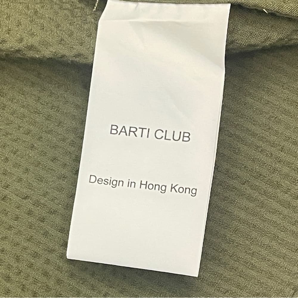 BARTI Club - Olive Textured Blazer size L / 40R 100% Cotton - Thumbnail 4