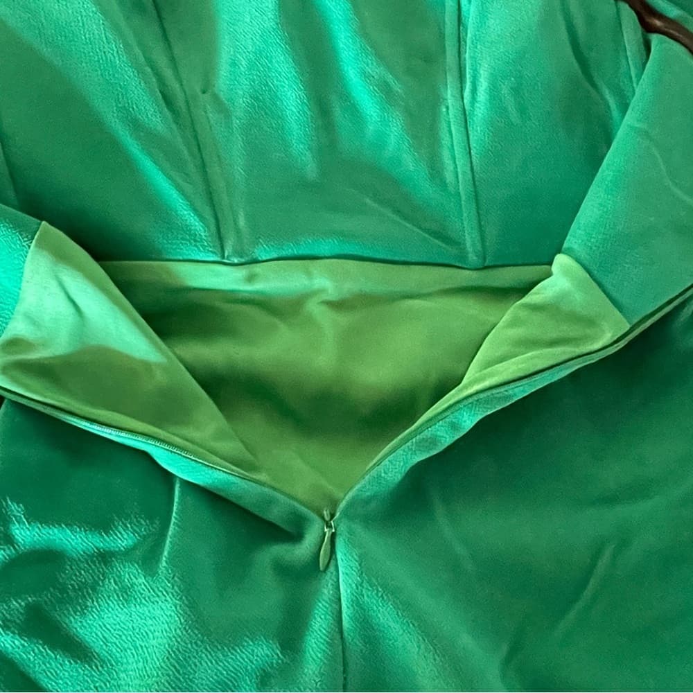 Aida Elegant Green Strapless Dress - Thumbnail 7