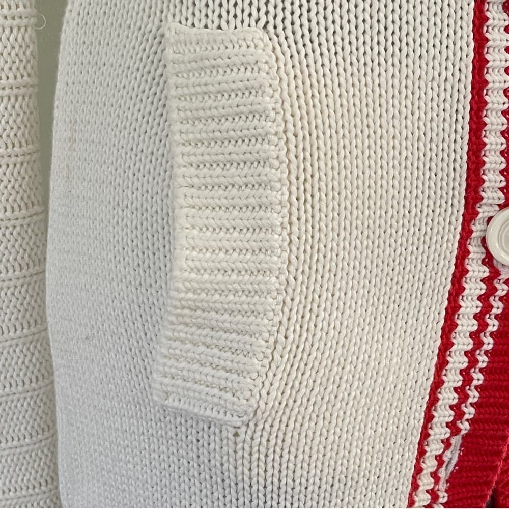 Moda International White and Red Hooded Cardigan in Small - Thumbnail 5