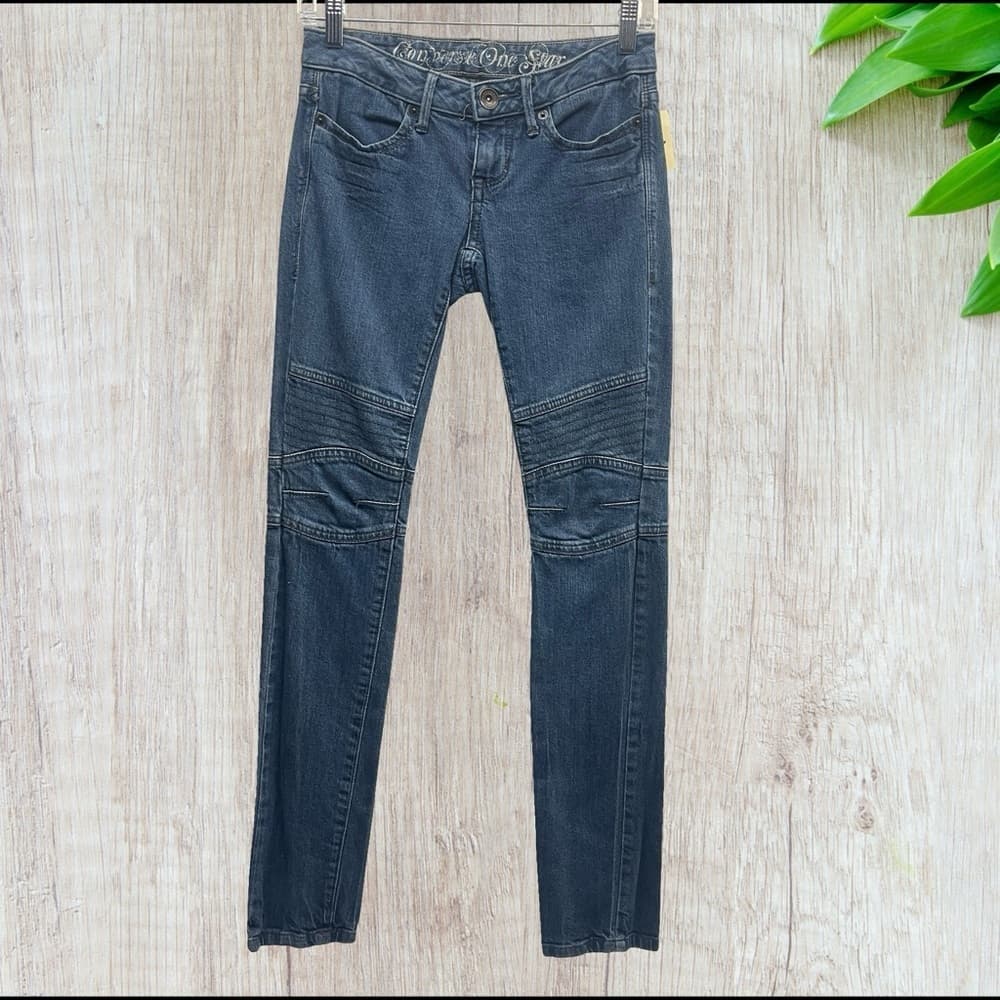Converse One Star - Motocross Dark Wash Skinny Jeans size 2 - Thumbnail 6