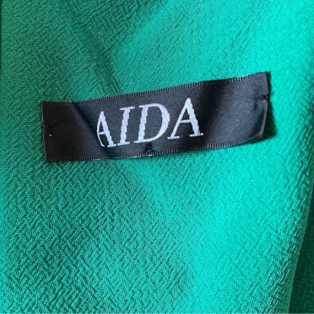 Aida Elegant Green Strapless Dress - Thumbnail 5