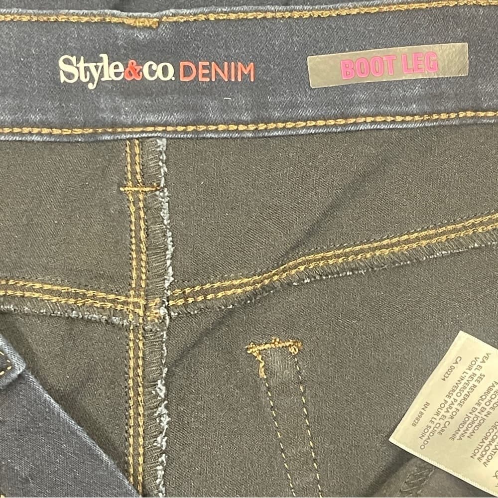 Style & co. Black Bootcut Jeans size 12P - Thumbnail 3