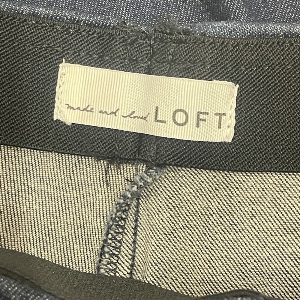 Loft - size 4 Dark Blue Women's Jeans - Thumbnail 3