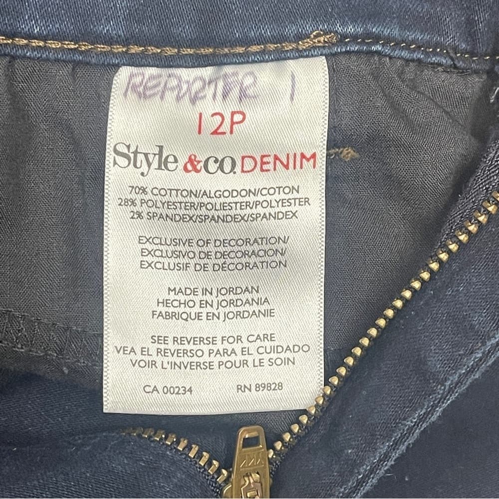 Style & co. Black Bootcut Jeans size 12P - Thumbnail 4