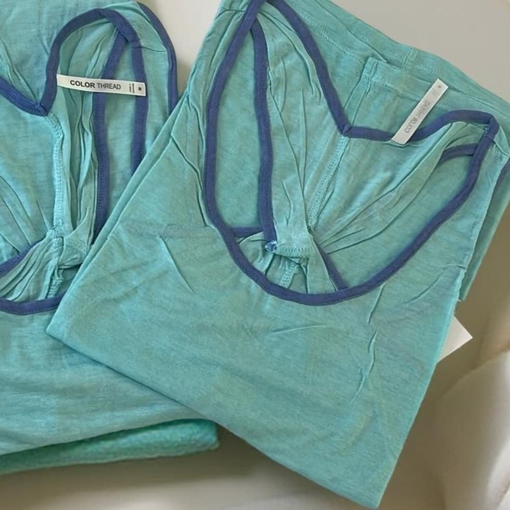 2 Pack - Color Color Threads Women's Aqua Yoga Tank Top size S,M,L - NWT - Thumbnail 3
