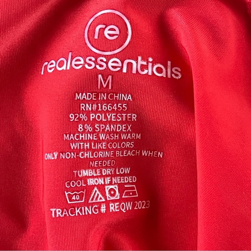 Two RE Red and Gray Hooded Long Sleeve Training Shirts Size M - Thumbnail 3