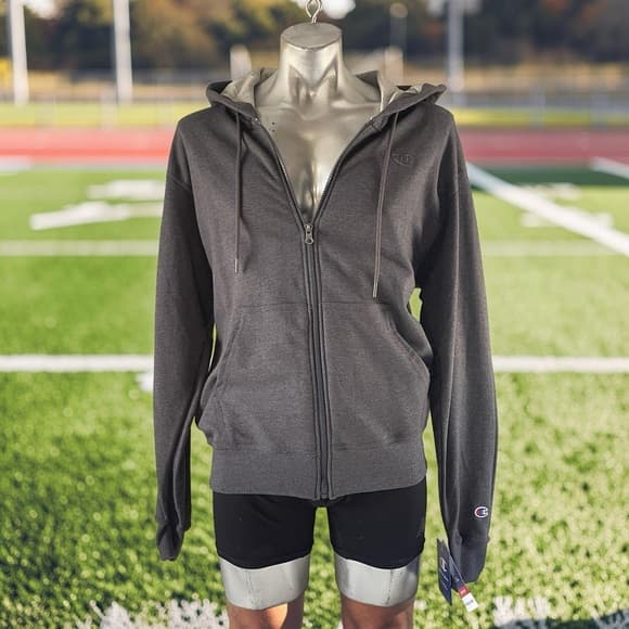 Champion Gray Athletic Hoodie NWT size M - Thumbnail 7