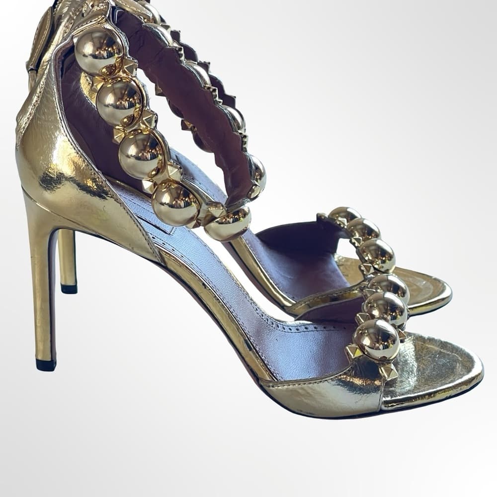 ALAIA La Bombe Elegant Gold Women's Heels NWOT size 36 1/2 - 6.5 - NEW - Thumbnail 2