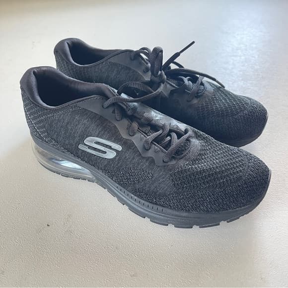 Skechers Men's Black Knit Sneakers in size 8 - Thumbnail 9