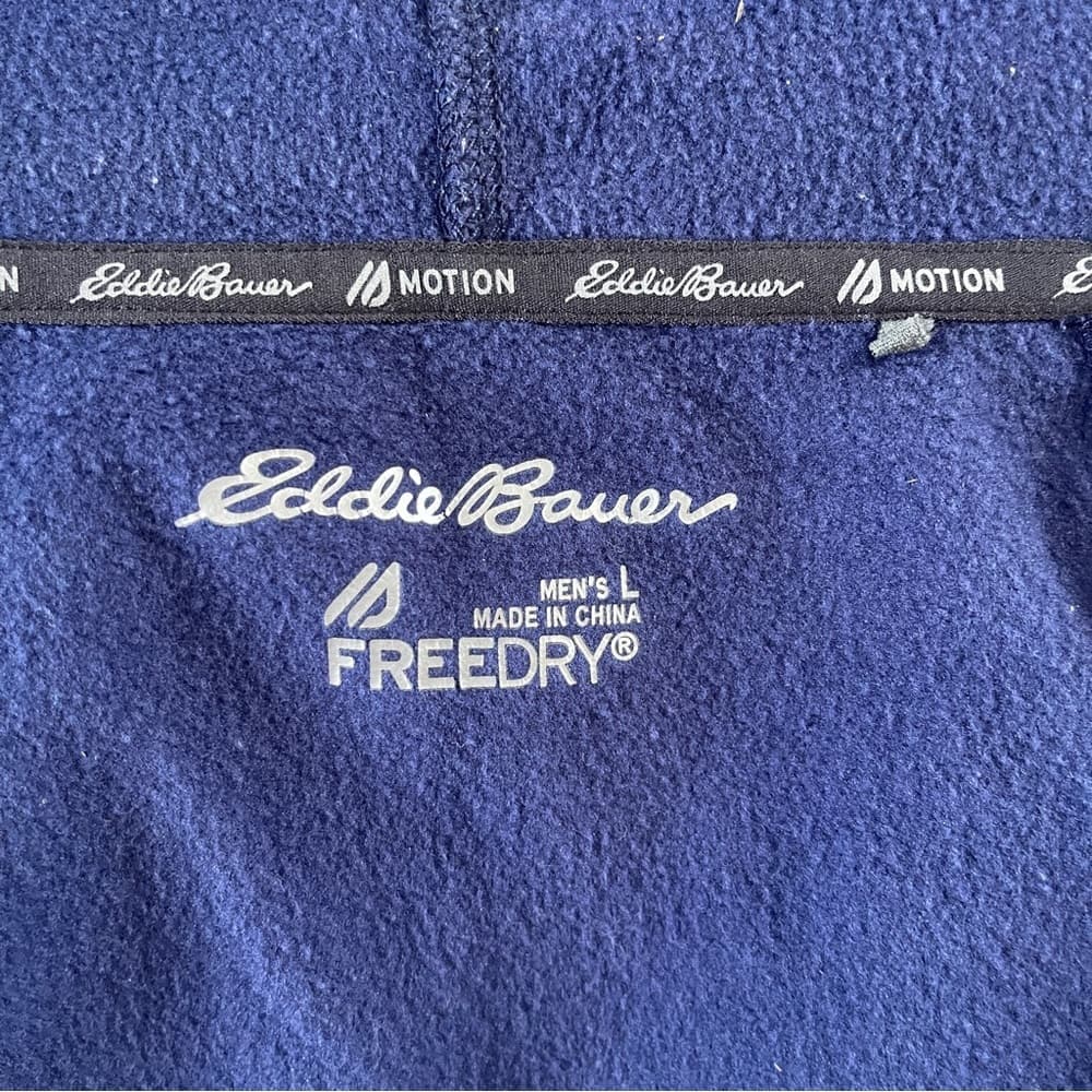 Eddie Bauer Men's Dark Blue Zip-Up Sweater size L - Thumbnail 2