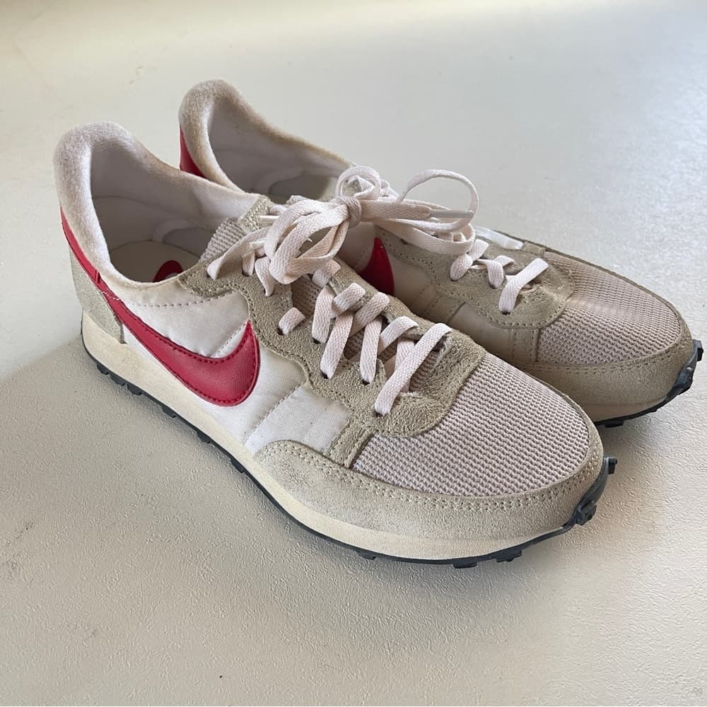 Nike Women's Red and Beige Sneakers in size 6.5 - Thumbnail 7
