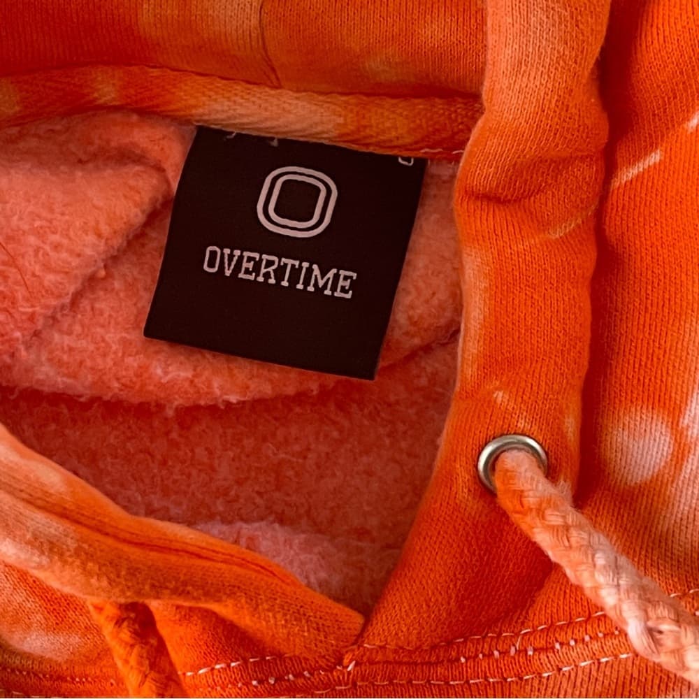 Overtime Women's Orange Tie-Dye Hoodie - thick - Medium - Thumbnail 4