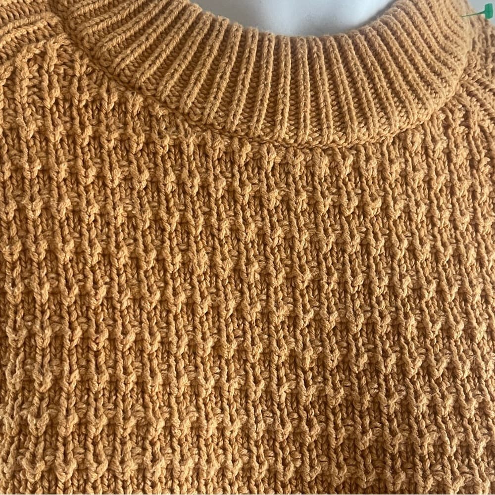 Cozy Knit Sweater in Warm Tan in Size S - Thumbnail 2