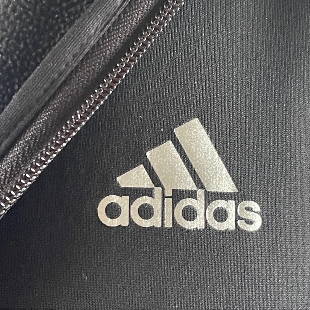 Adidas Men's Black Zip-Up Hoodie S-M - Thumbnail 3