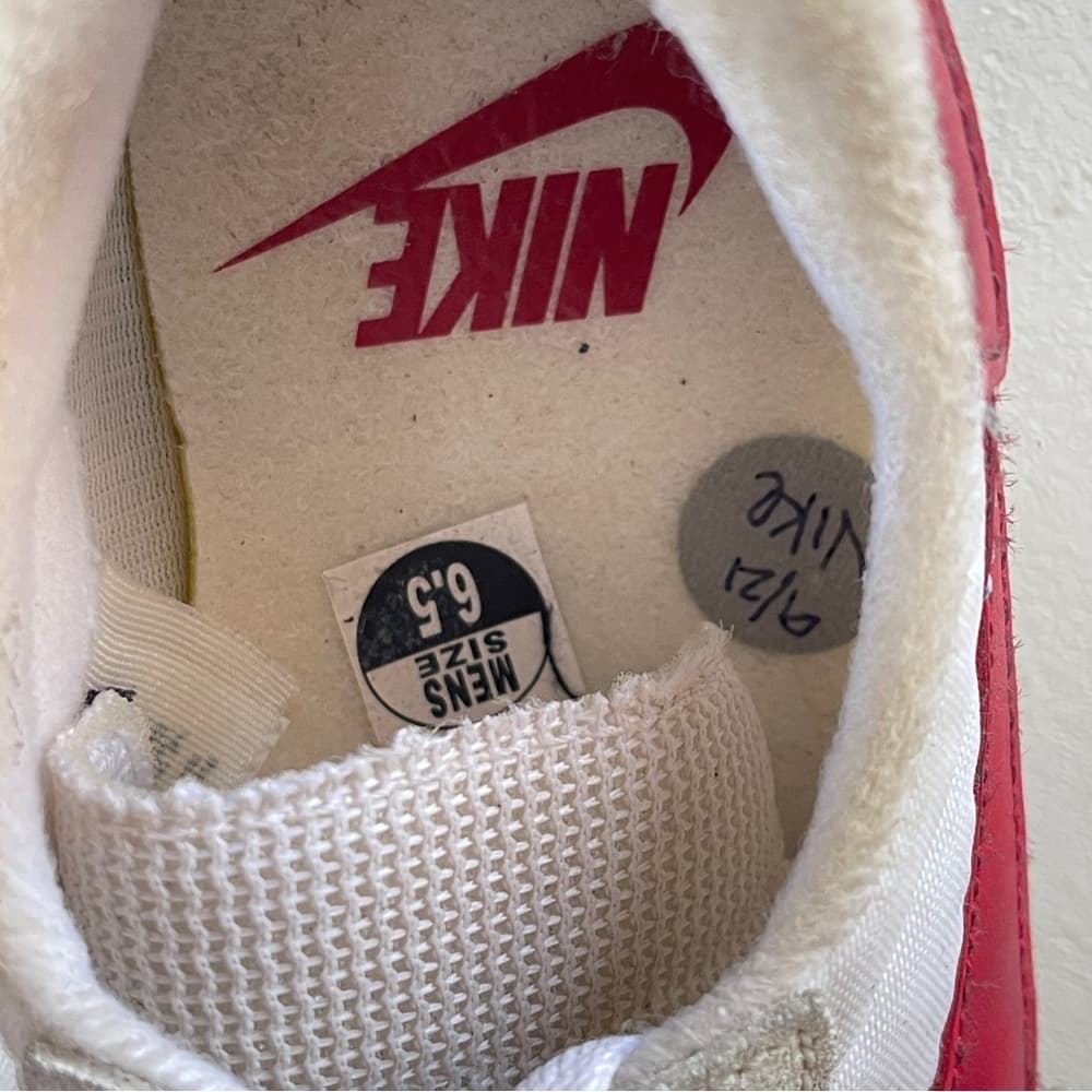 Nike Women's Red and Beige Sneakers in size 6.5 - Thumbnail 5