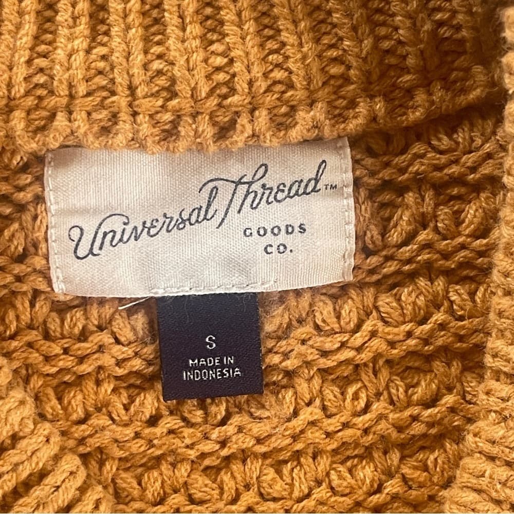 Cozy Knit Sweater in Warm Tan in Size S - Thumbnail 3