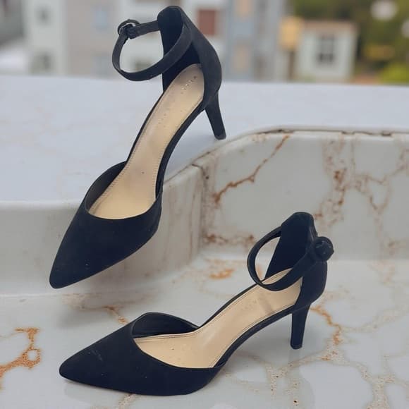 Kelly & Katie Black Ankle Strap Heels Size 10 - Thumbnail 7