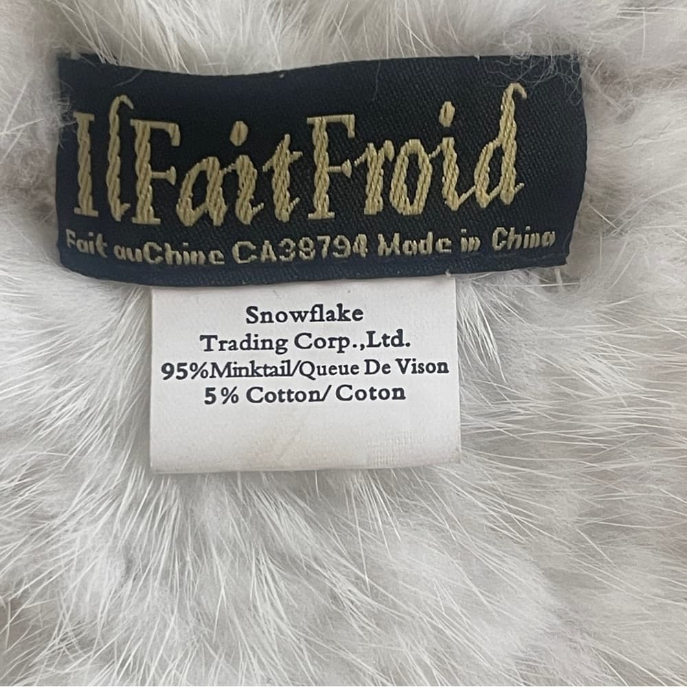 Elegant White Women's Shoulder Throw in size M - Thumbnail 4