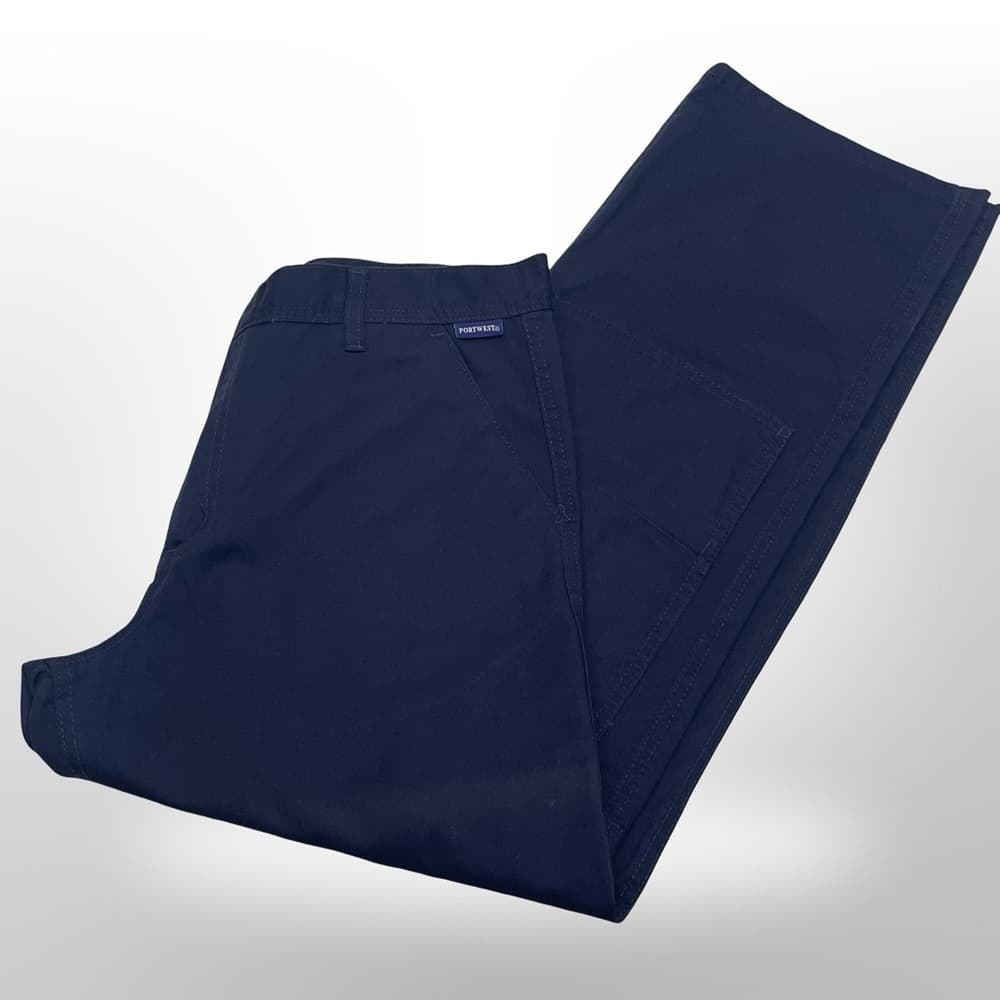 PORTWEST Men's Navy Cargo Work Pants - Size 32,34,36 & 38 - Thumbnail 2