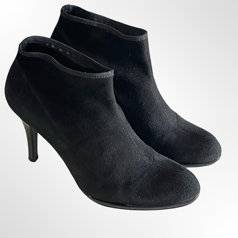 Stuart Weitzman Black Suede Ankle Booties in size 6.5 - Thumbnail 7