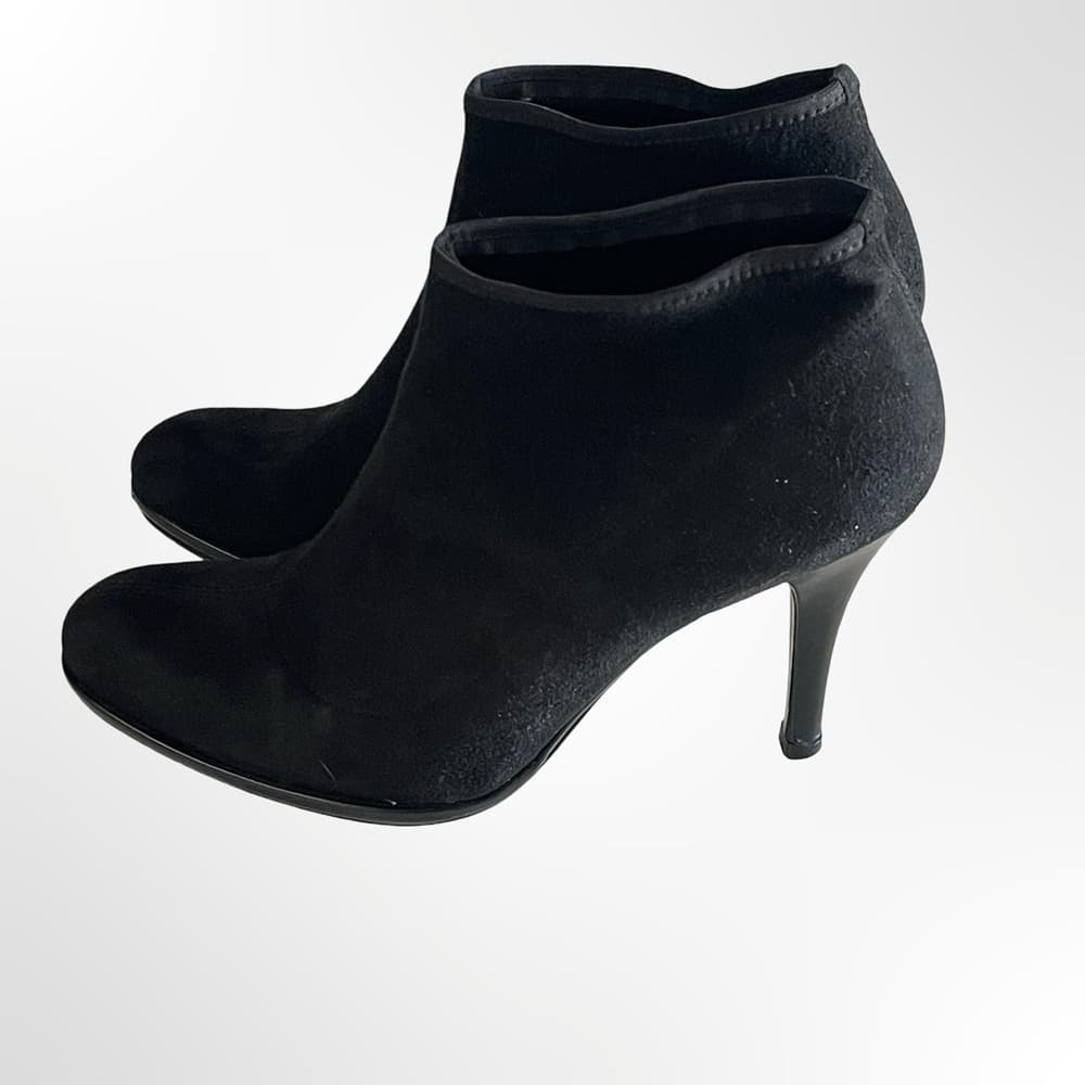 Stuart Weitzman Black Suede Ankle Booties in size 6.5 - Thumbnail 2