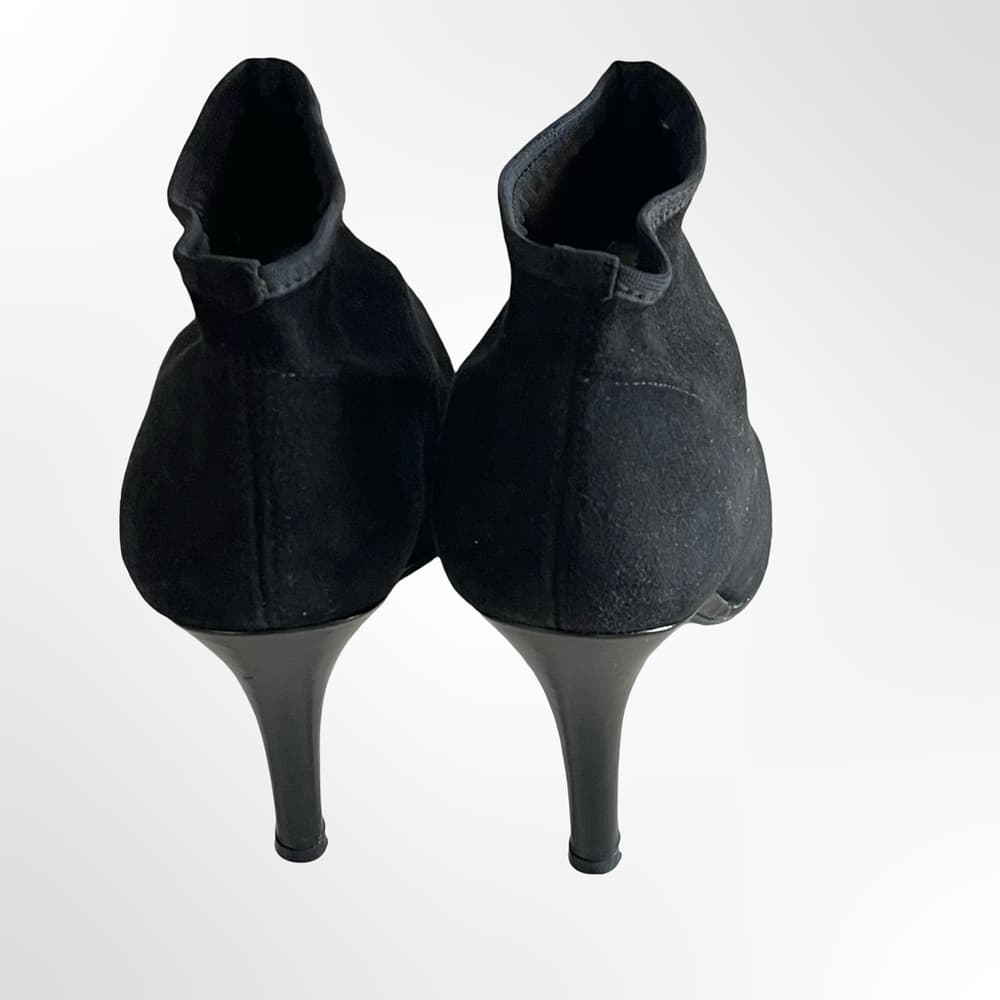 Stuart Weitzman Black Suede Ankle Booties in size 6.5 - Thumbnail 3