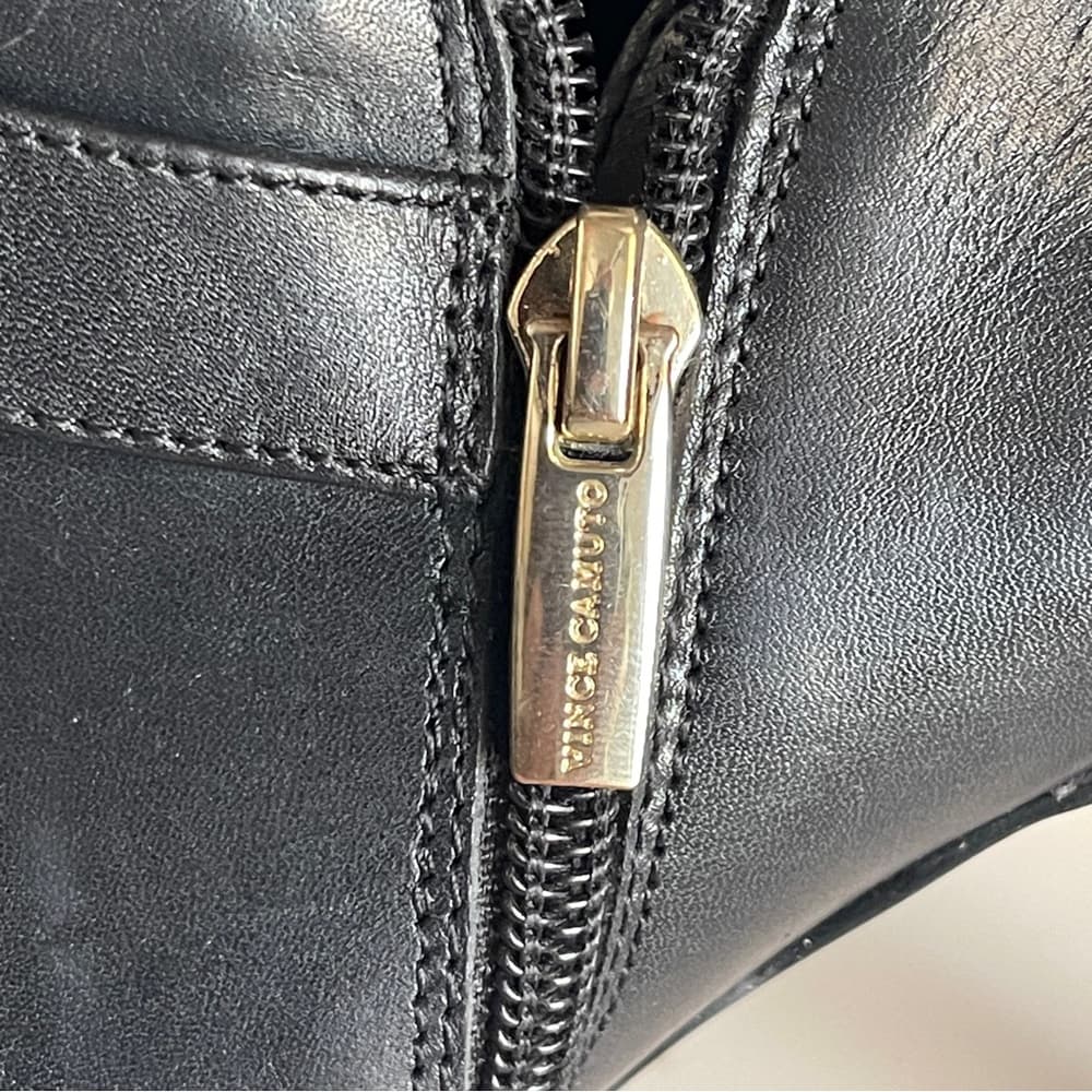 Vince Camuto Black Leather Buckle Ankle Booties in 8 1/2 - Thumbnail 5
