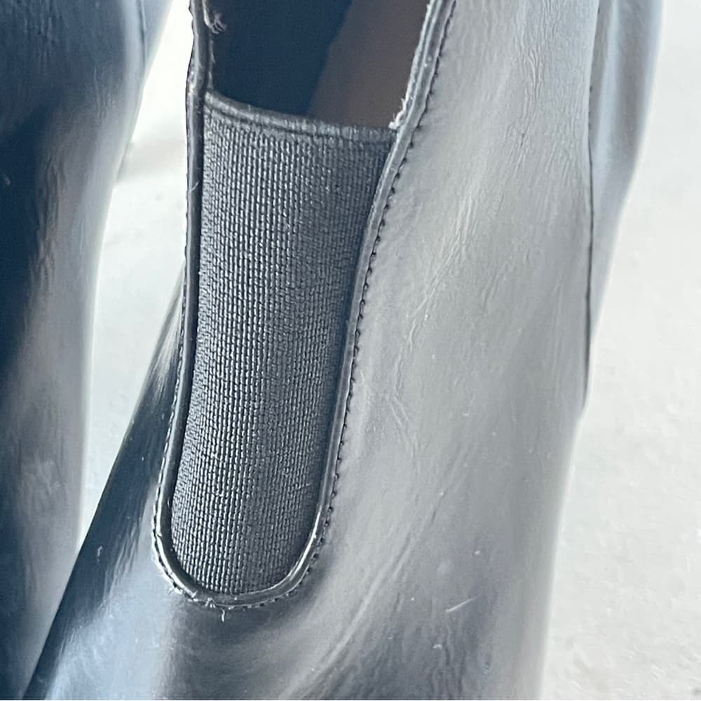 Women’s Black Leather Pointed Toe High Heel Ankle Boots - Thumbnail 8