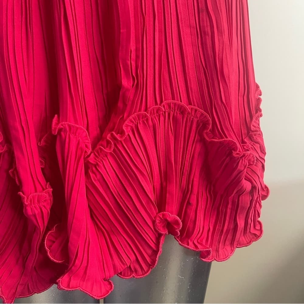 Halston Heritage size 2 Elegant crimson Halter Dress - Mint - Thumbnail 2