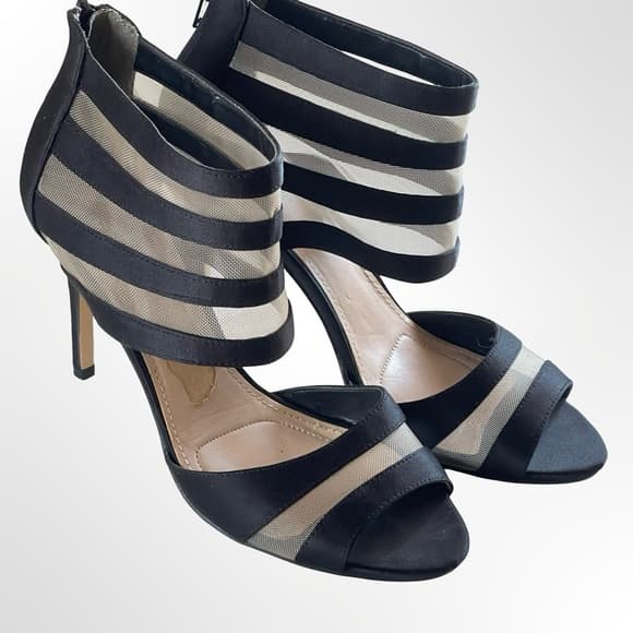 I Miller Black Mesh Strappy High Heel Sandals in size 6.5 - Thumbnail 9