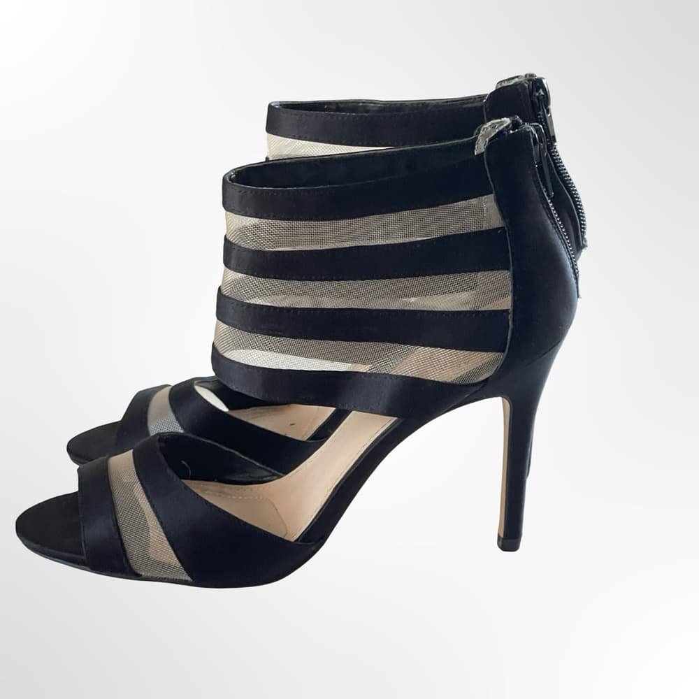 I Miller Black Mesh Strappy High Heel Sandals in size 6.5 - Thumbnail 7
