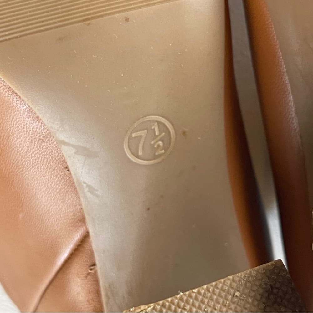 a new day Tan Mule Heels with Snakeskin-Detail Block Heel - Thumbnail 8