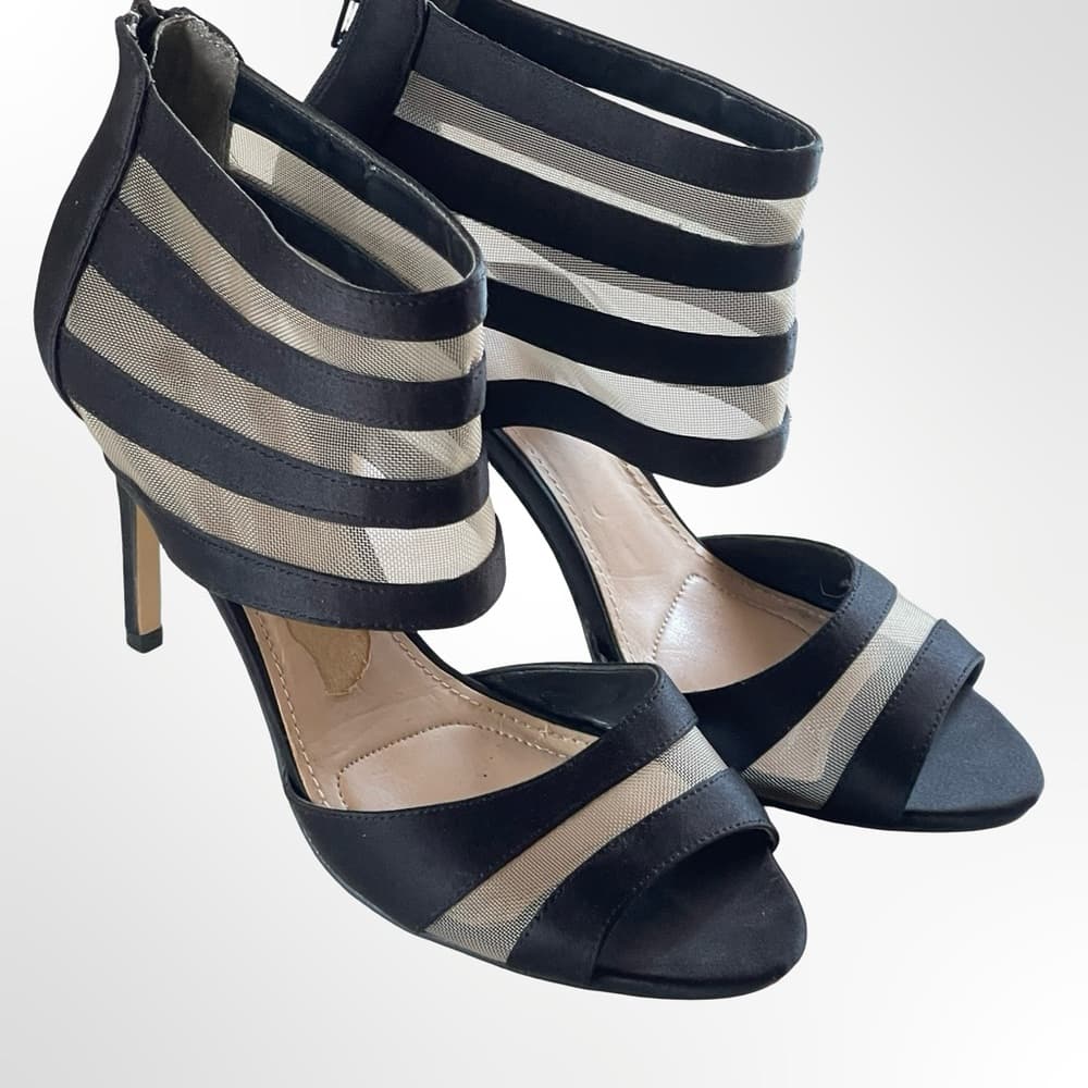 I Miller Black Mesh Strappy High Heel Sandals in size 6.5 - Thumbnail 8