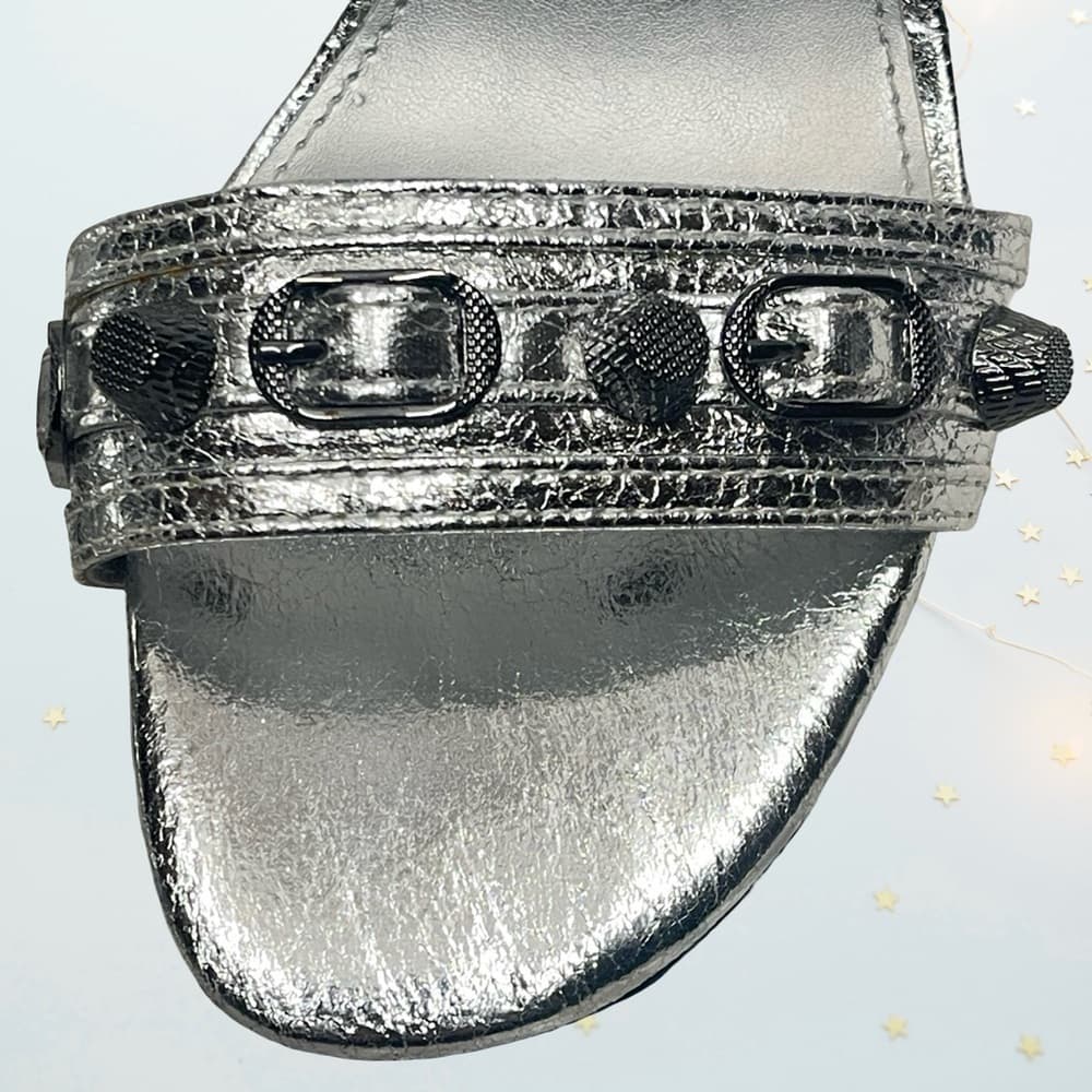 Glamorous Silver Ankle Strap Heels in size 7.5 - Thumbnail 2
