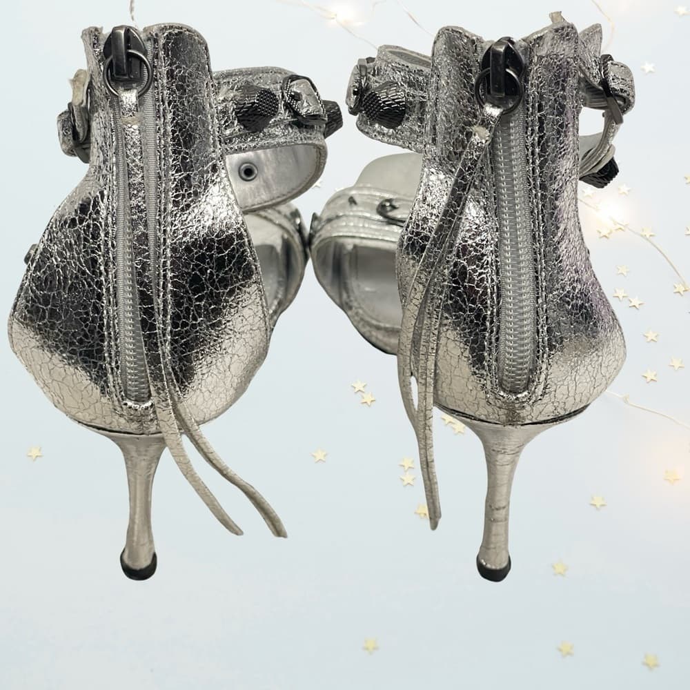 Glamorous Silver Ankle Strap Heels in size 7.5 - Thumbnail 3