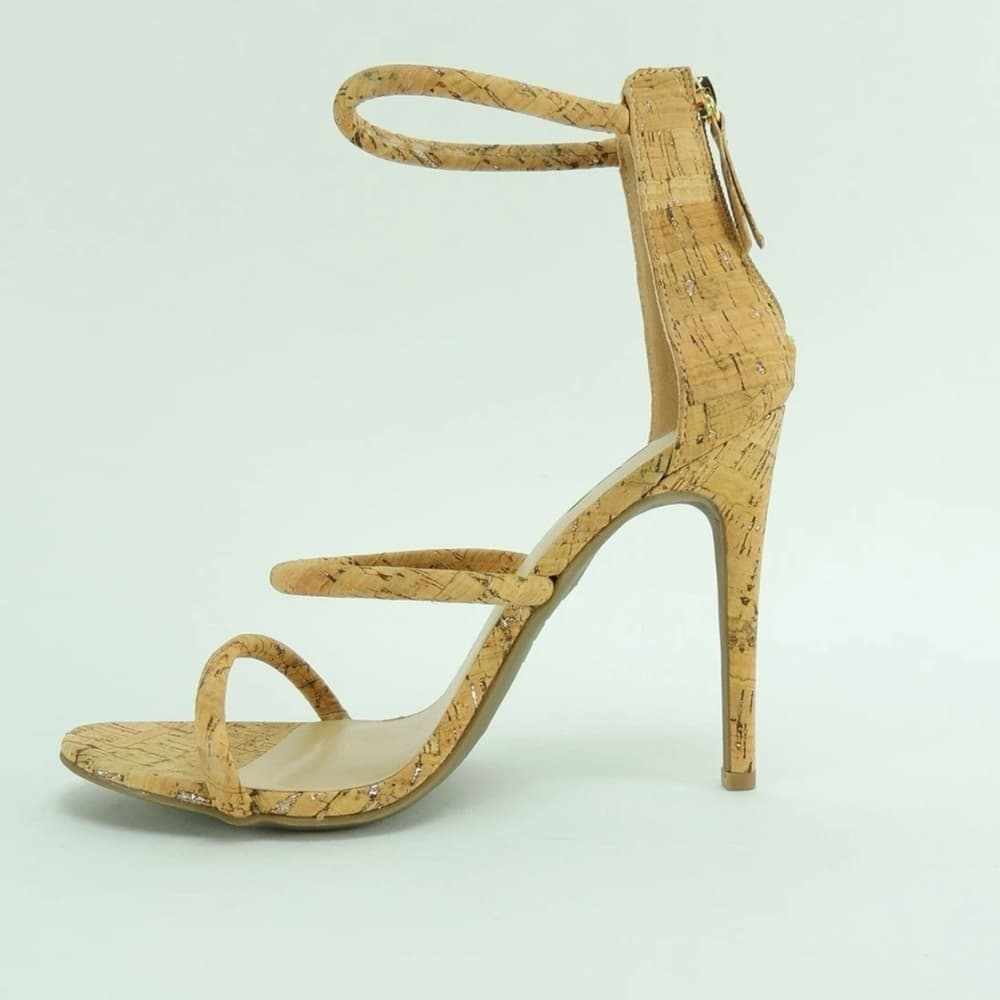 Bebe Berdine G Tan Gold Cork Women's Sandals - Thumbnail 6