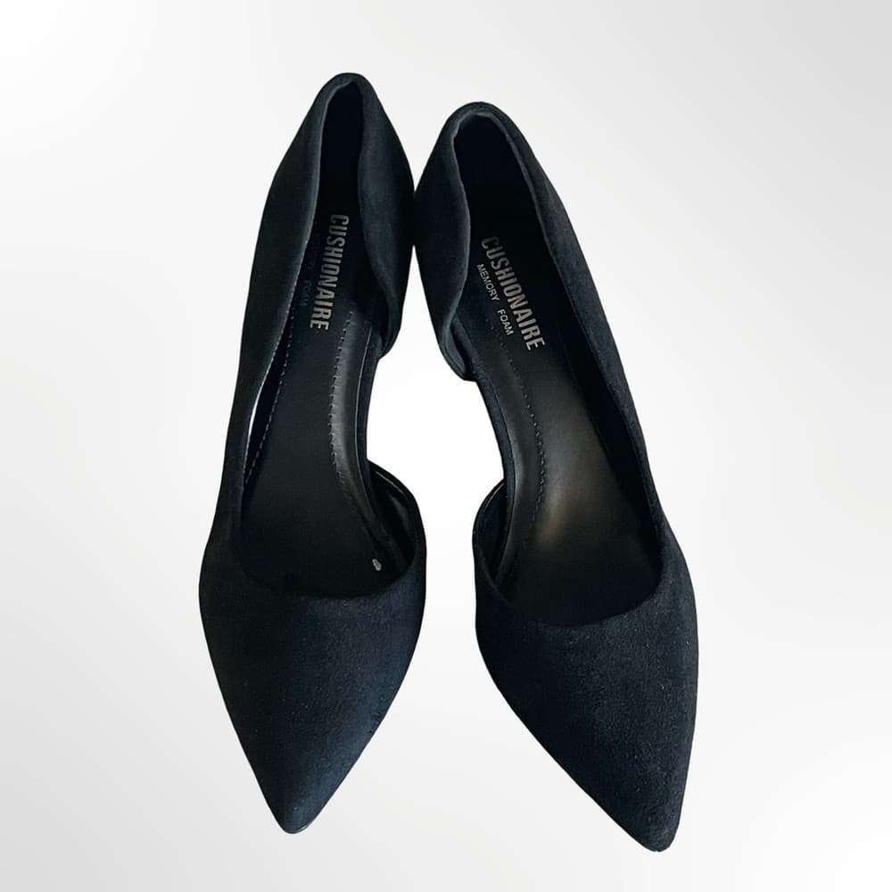 Cushionaire Classic Black Pointed Toe Pumps - Women size 8.5 - Thumbnail 2