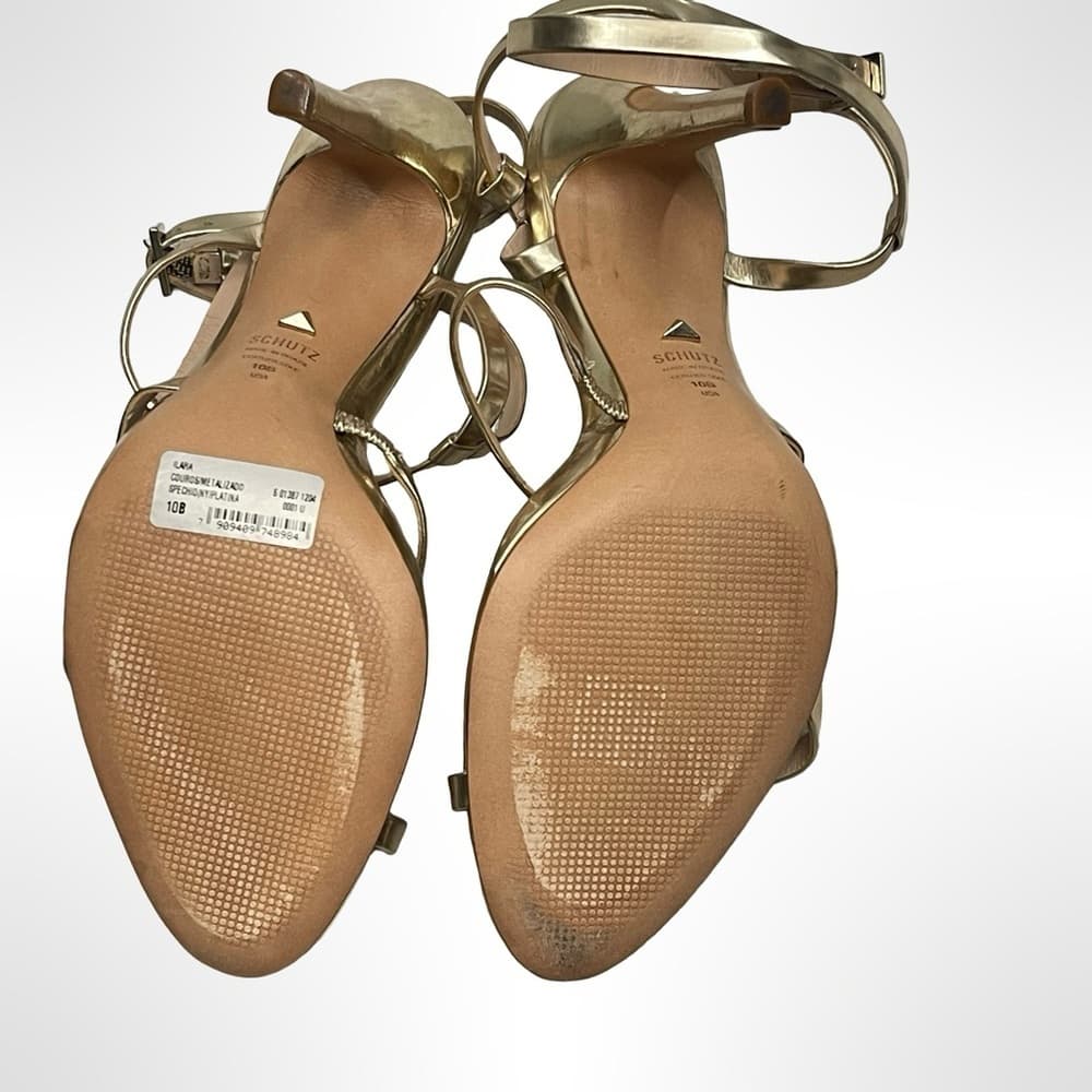 Shutz Ilara Platina Elegant Strappy Heels in size 10 - Thumbnail 5