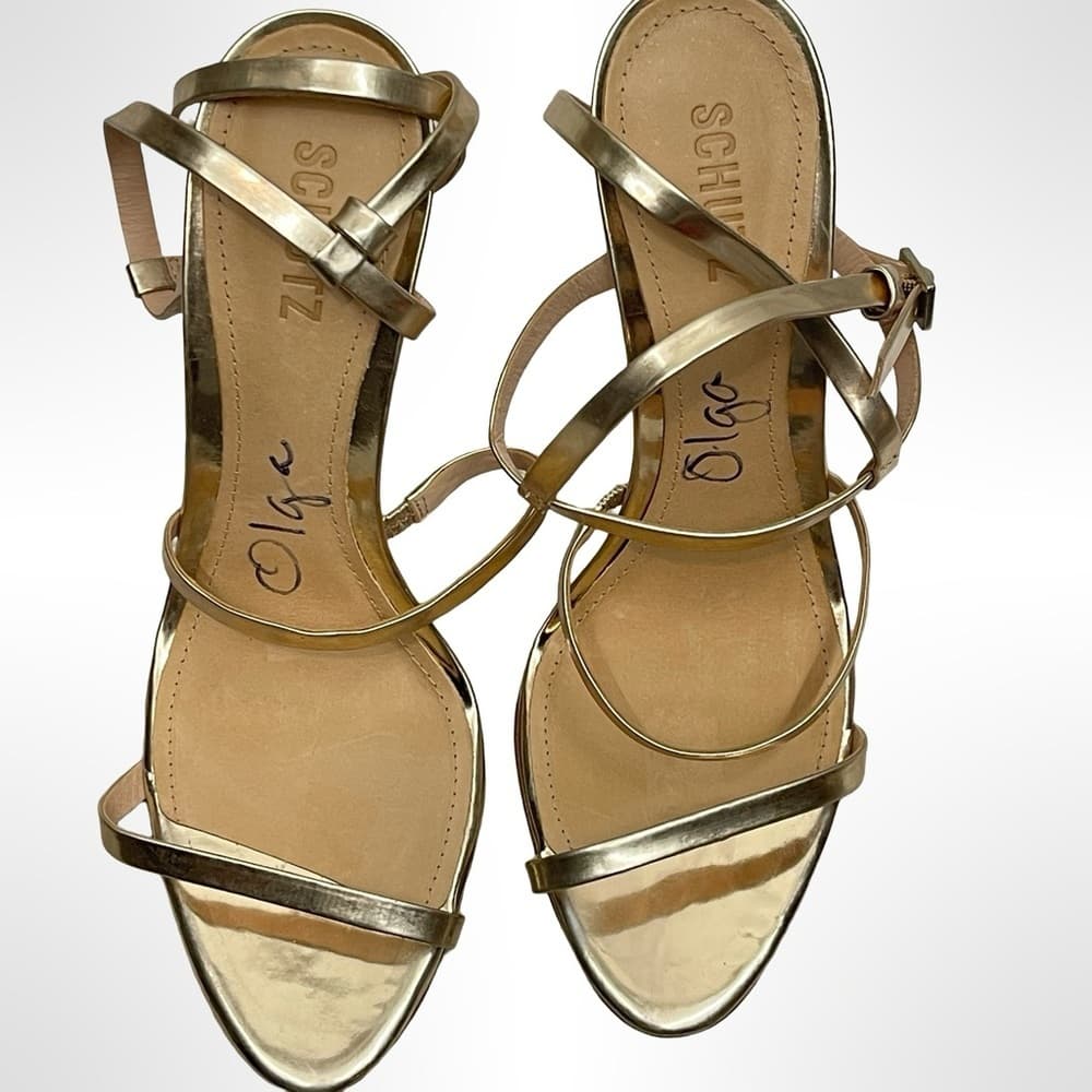 Shutz Ilara Platina Elegant Strappy Heels in size 10 - Thumbnail 3