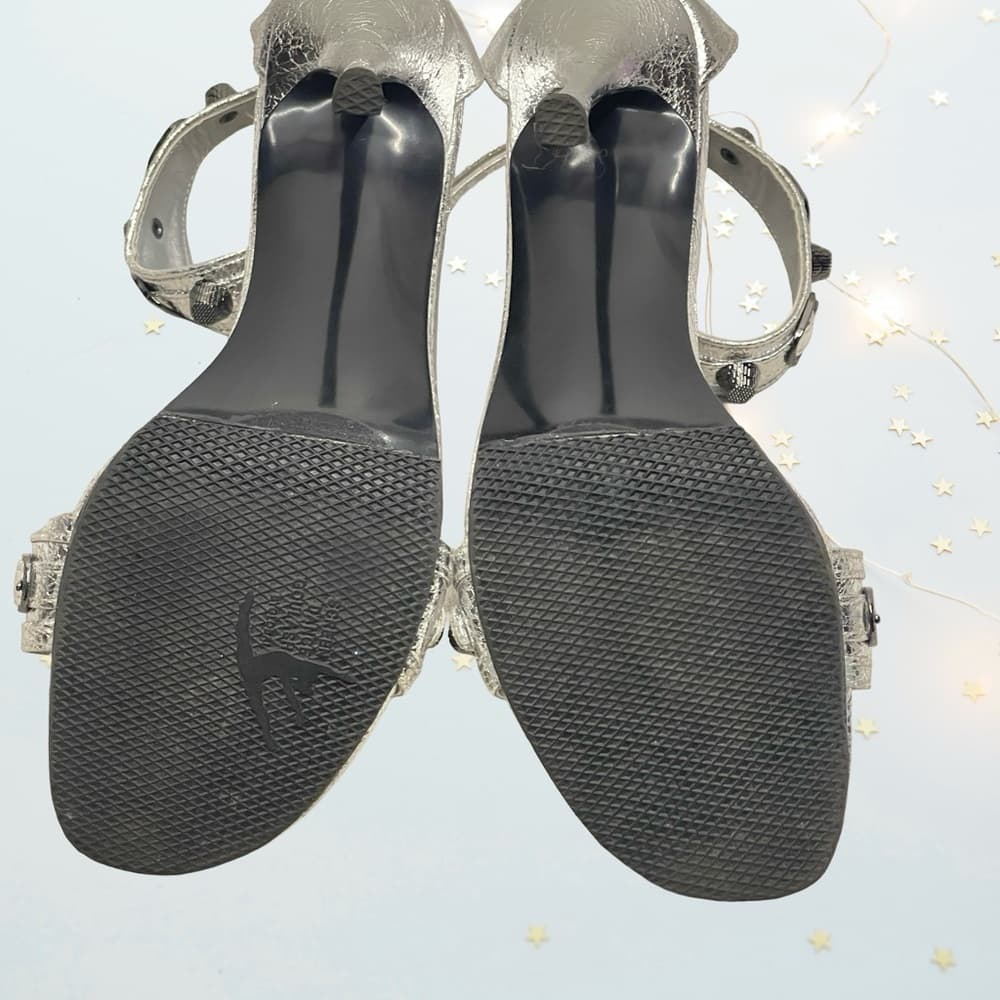 Glamorous Silver Ankle Strap Heels in size 7.5 - Thumbnail 6